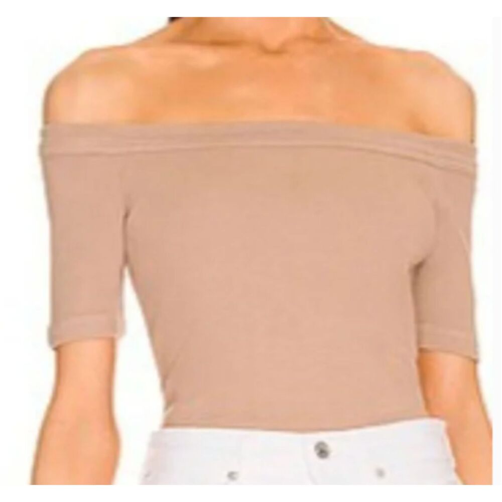 Citizens of Humanity Rey Ribbed Off The Shoulder T-Shirt Size XS